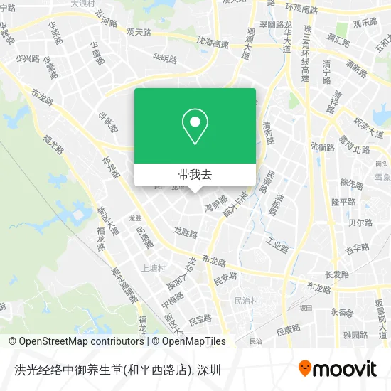 洪光经络中御养生堂(和平西路店)地图