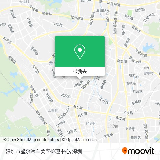 深圳市盛泉汽车美容护理中心地图