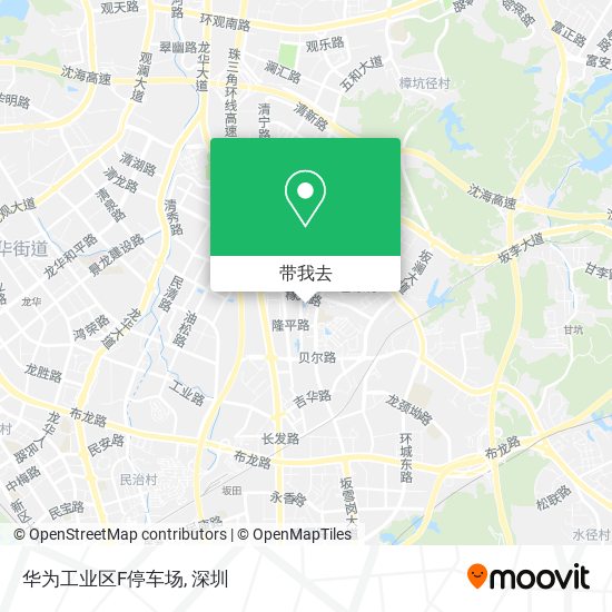 华为工业区F停车场地图