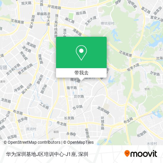 华为深圳基地J区培训中心-J1座地图