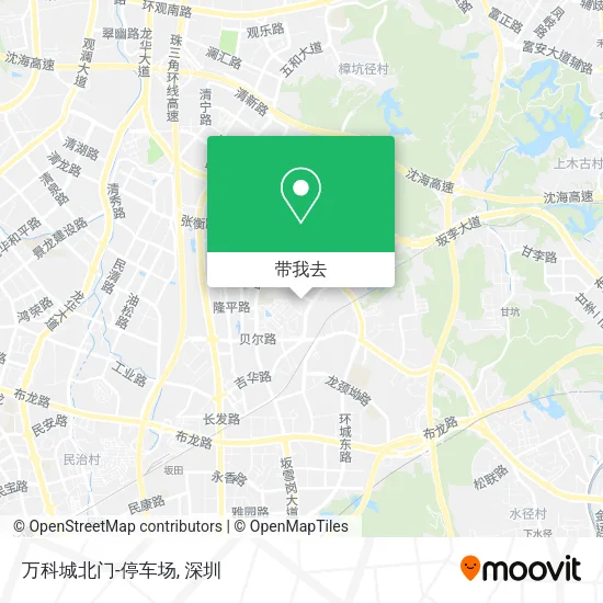 万科城北门-停车场地图