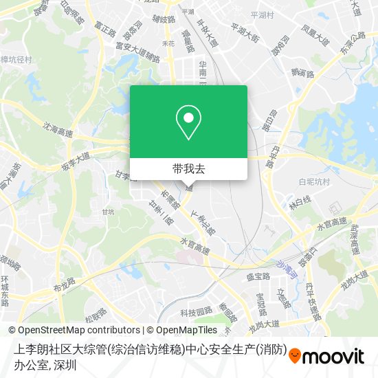 上李朗社区大综管(综治信访维稳)中心安全生产(消防)办公室地图