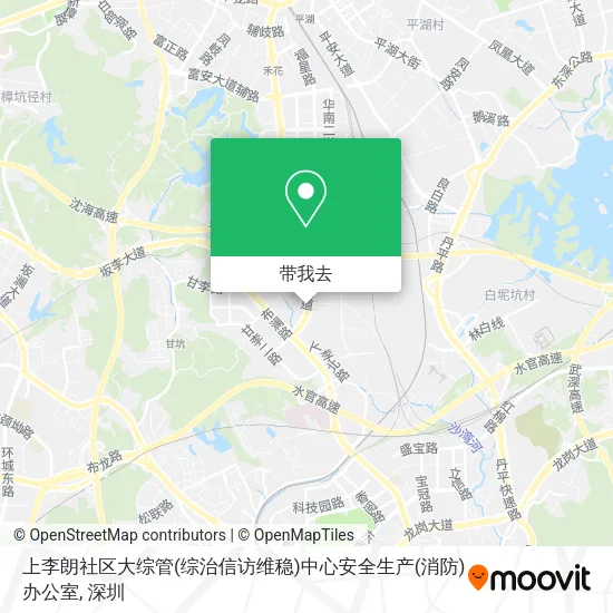 上李朗社区大综管(综治信访维稳)中心安全生产(消防)办公室地图