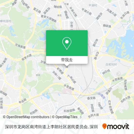 深圳市龙岗区南湾街道上李朗社区居民委员会地图