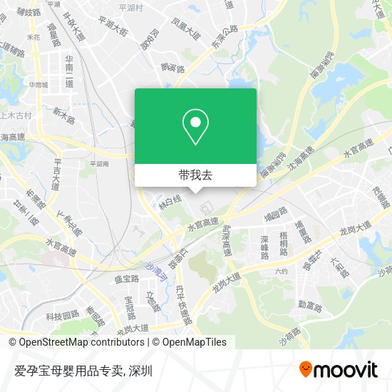 爱孕宝母婴用品专卖地图
