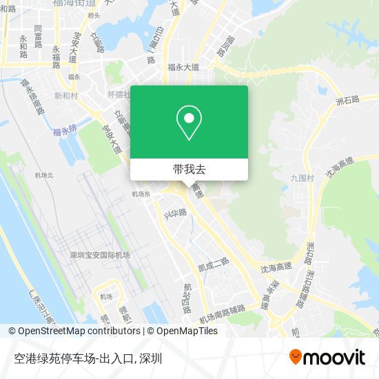 空港绿苑停车场-出入口地图