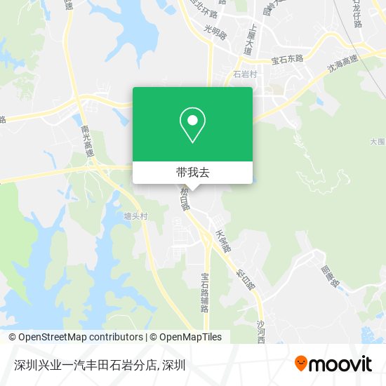 深圳兴业一汽丰田石岩分店地图