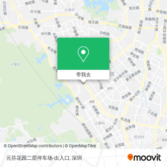 元芬花园二层停车场-出入口地图