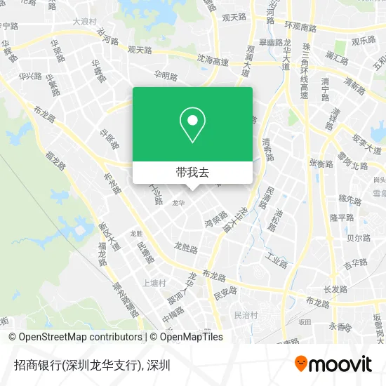 招商银行(深圳龙华支行)地图