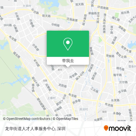 龙华街道人才人事服务中心地图