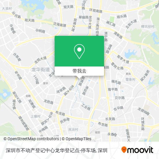深圳市不动产登记中心龙华登记点-停车场地图
