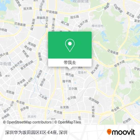 深圳华为坂田园区E区-E4座地图