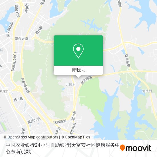 中国农业银行24小时自助银行(天富安社区健康服务中心东南)地图