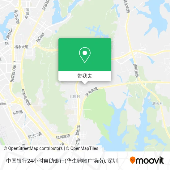 中国银行24小时自助银行(华生购物广场南)地图