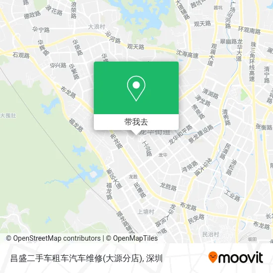 昌盛二手车租车汽车维修(大源分店)地图