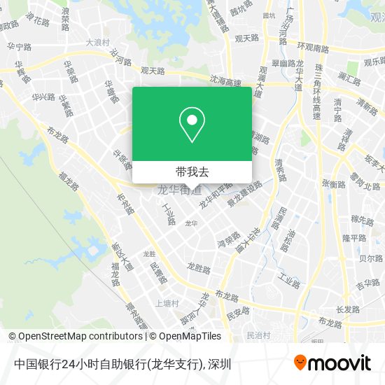 中国银行24小时自助银行(龙华支行)地图