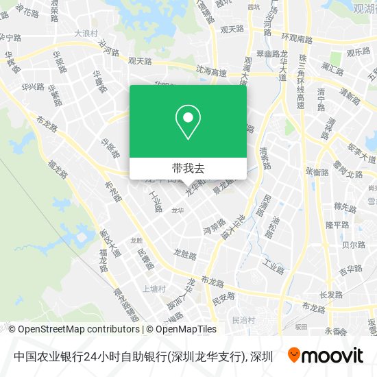 中国农业银行24小时自助银行(深圳龙华支行)地图