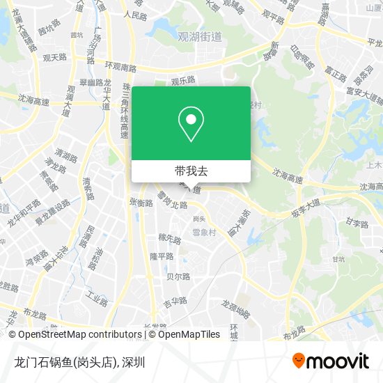 龙门石锅鱼(岗头店)地图