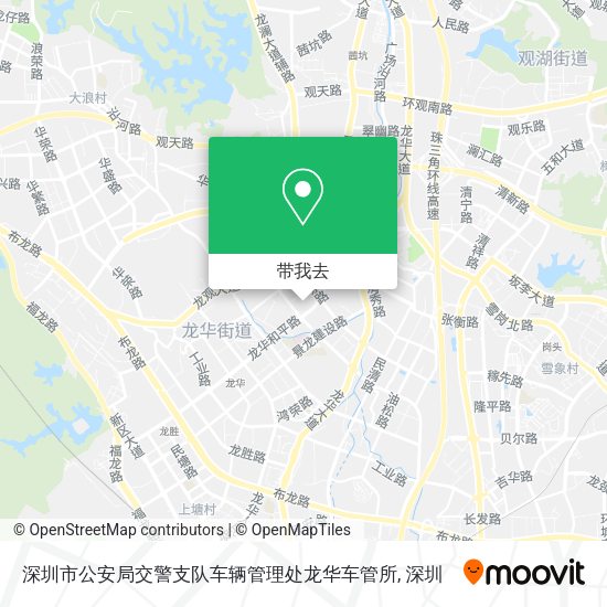 深圳市公安局交警支队车辆管理处龙华车管所地图