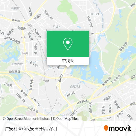 广安利医药良安田分店地图