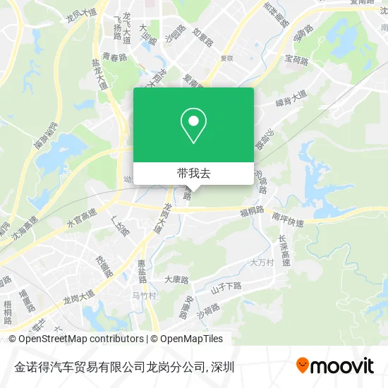 金诺得汽车贸易有限公司龙岗分公司地图