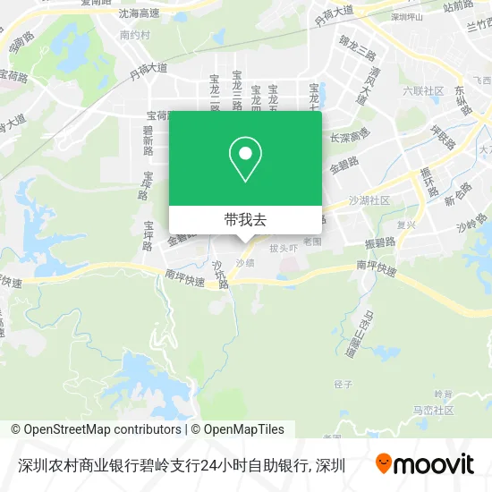 深圳农村商业银行碧岭支行24小时自助银行地图