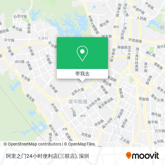 阿里之门24小时便利店(三联店)地图