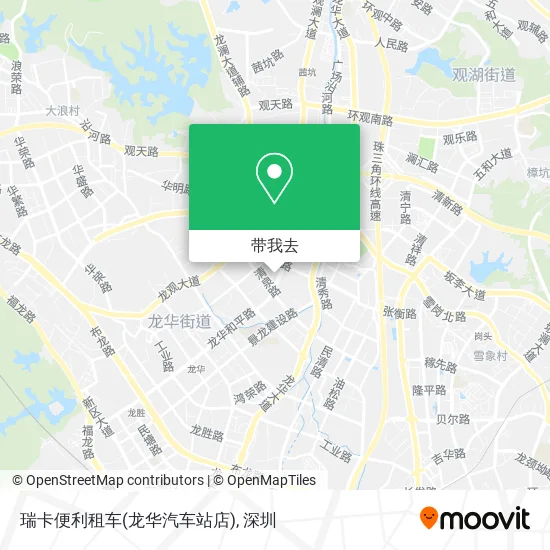 瑞卡便利租车(龙华汽车站店)地图
