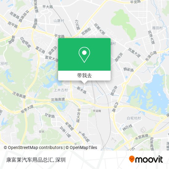 康富莱汽车用品总汇地图