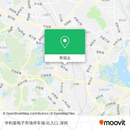 华利嘉电子市场停车场-出入口地图