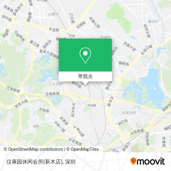 仪康园休闲会所(新木店)地图