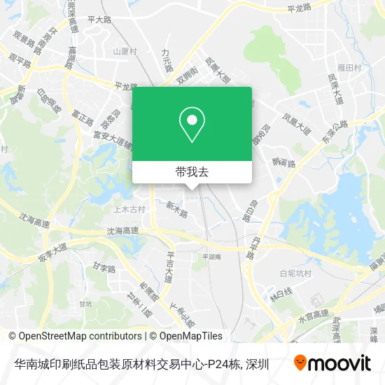 华南城印刷纸品包装原材料交易中心-P24栋地图