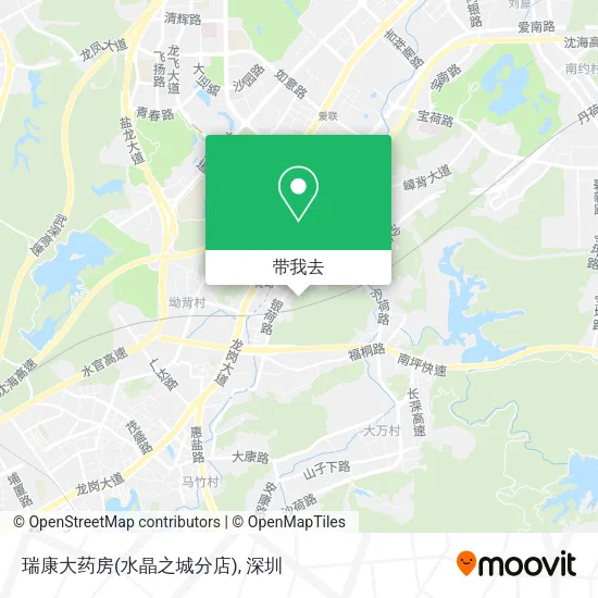瑞康大药房(水晶之城分店)地图