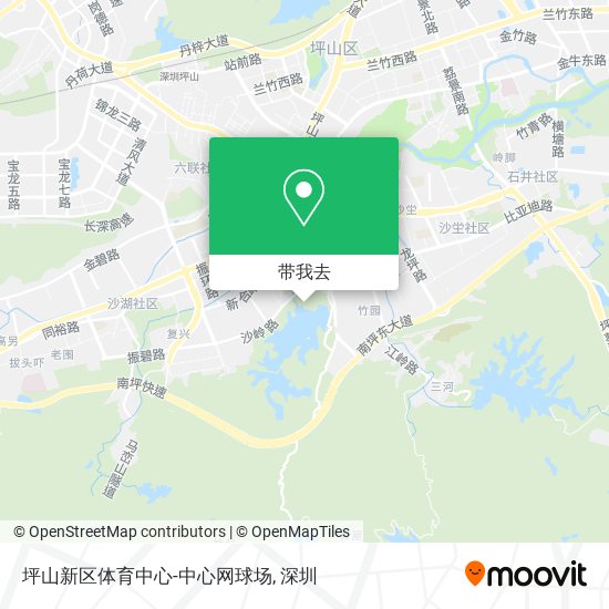 坪山新区体育中心-中心网球场地图