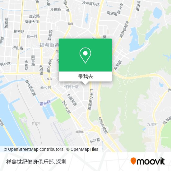 祥鑫世纪健身俱乐部地图