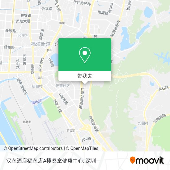 汉永酒店福永店A楼桑拿健康中心地图