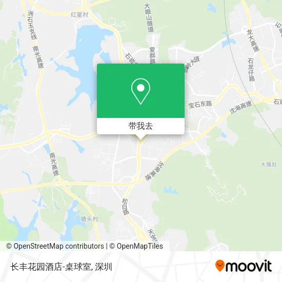 长丰花园酒店-桌球室地图
