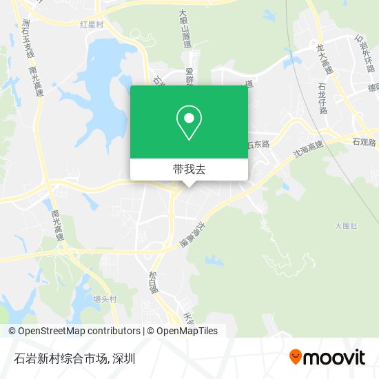 石岩新村综合市场地图