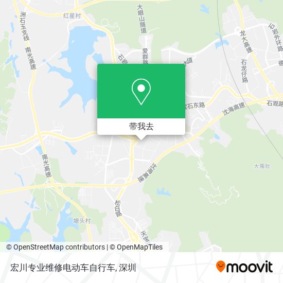 宏川专业维修电动车自行车地图