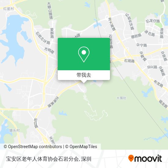 宝安区老年人体育协会石岩分会地图