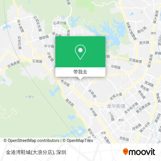 金港湾鞋城(大浪分店)地图
