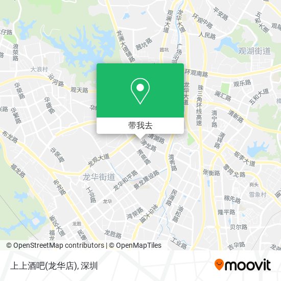 上上酒吧(龙华店)地图