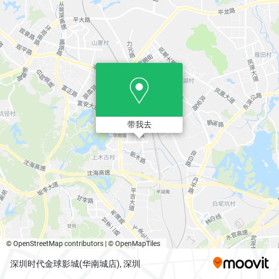 深圳时代金球影城(华南城店)地图