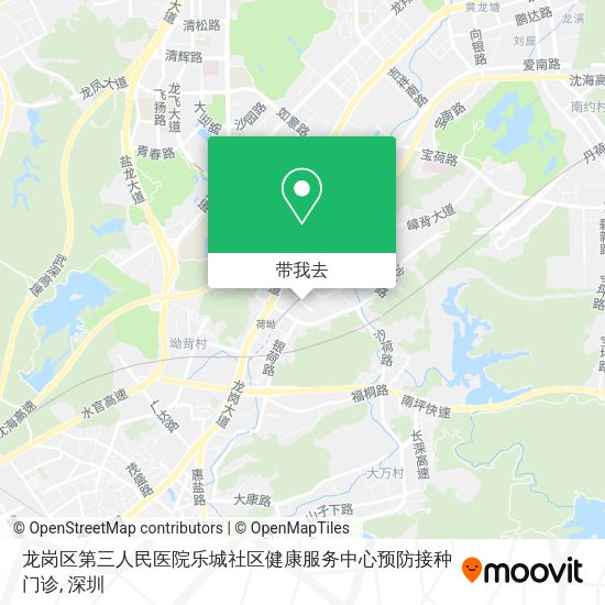 龙岗区第三人民医院乐城社区健康服务中心预防接种门诊地图