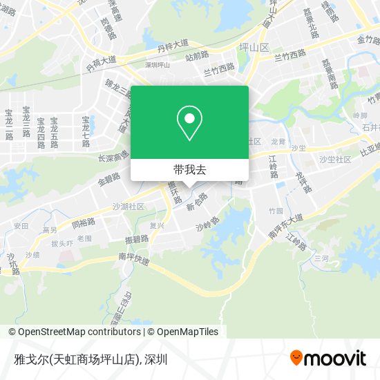 雅戈尔(天虹商场坪山店)地图