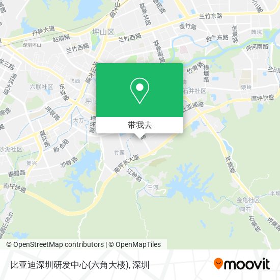 比亚迪深圳研发中心(六角大楼)地图