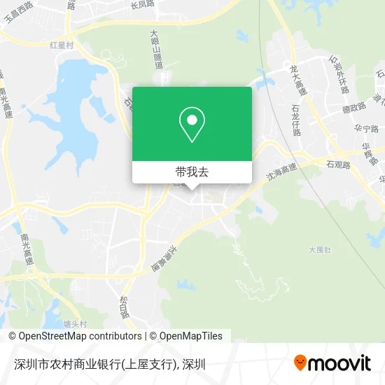 深圳市农村商业银行(上屋支行)地图