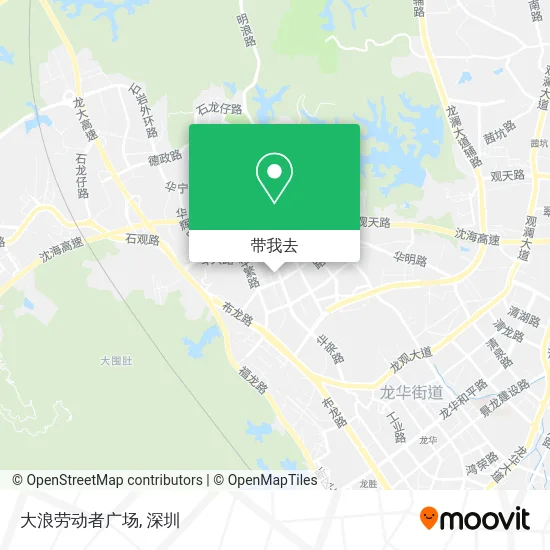 大浪劳动者广场地图