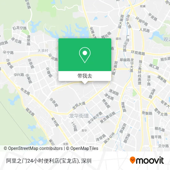 阿里之门24小时便利店(宝龙店)地图