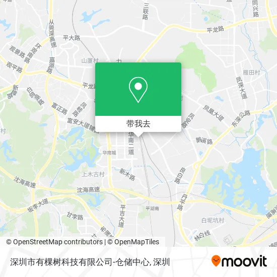 深圳市有棵树科技有限公司-仓储中心地图